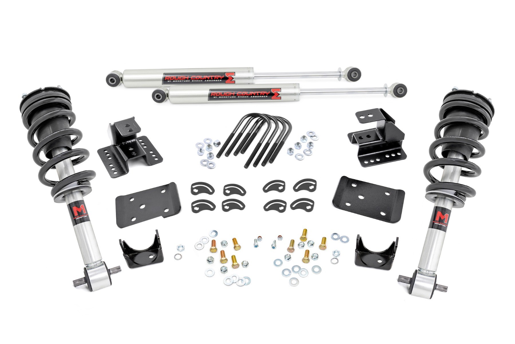 Rough Country 2 Inch Lowering Kit 4 Inch Rear Lowering M1 Chevy/GMC 1500 (14-18 & Classic)