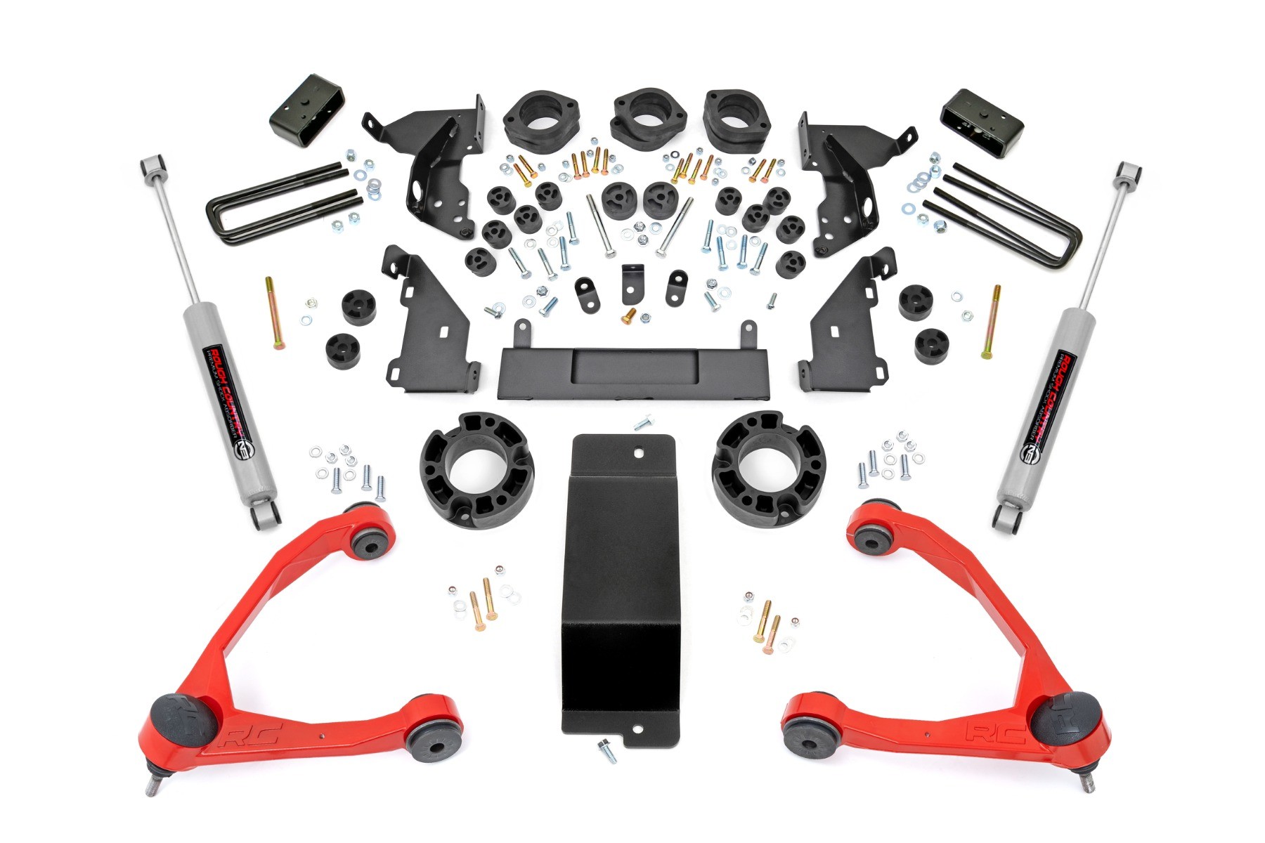 Rough Country 4.75 Inch Lift Kit | Red UCA | Combo | Chevy/GMC 1500 (14-15)