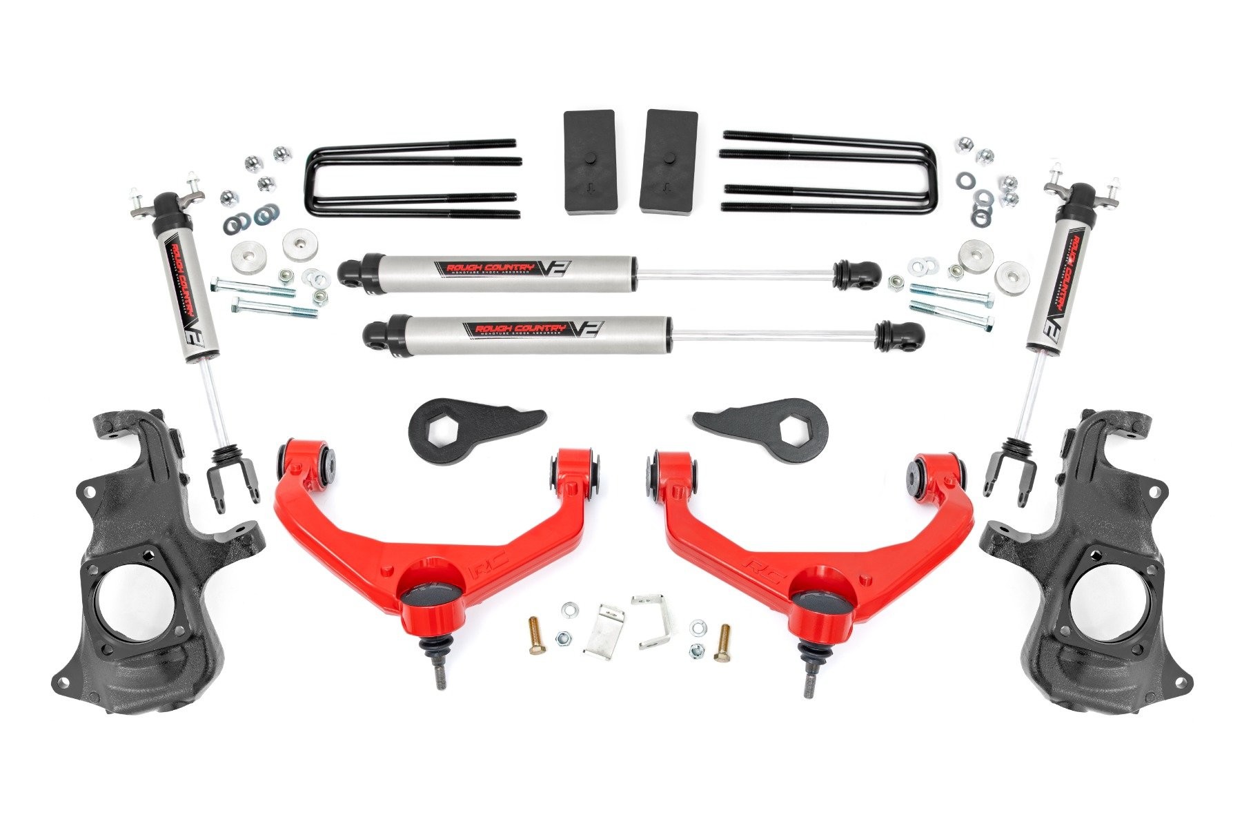 Rough Country 3.5 Inch Knuckle Lift Kit | V2 | w/ Overloads | Chevy/GMC 2500HD/3500HD (11-19)