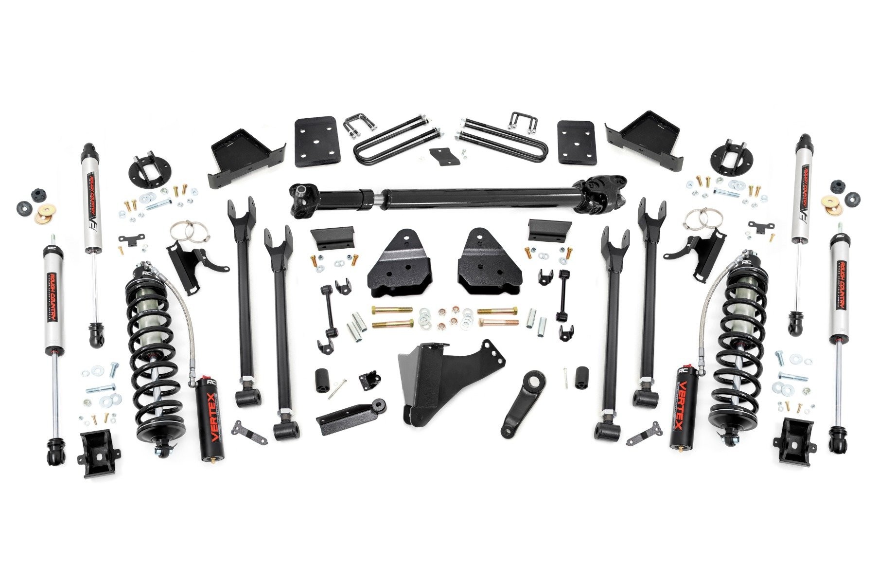 Rough Country 6 Inch Lift Kit | 4-Link | D/S | C/O V2 | Ford F-250/F-350 Super Duty (17-22)