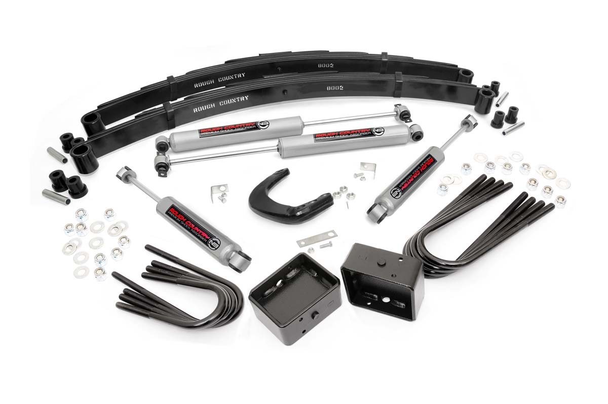 Rough Country 4 Inch Lift Kit | Rear Blocks | Chevy/GMC 3/4-Ton Suburban/C20/K20 Truck/C25/K25 Truck (73-76)