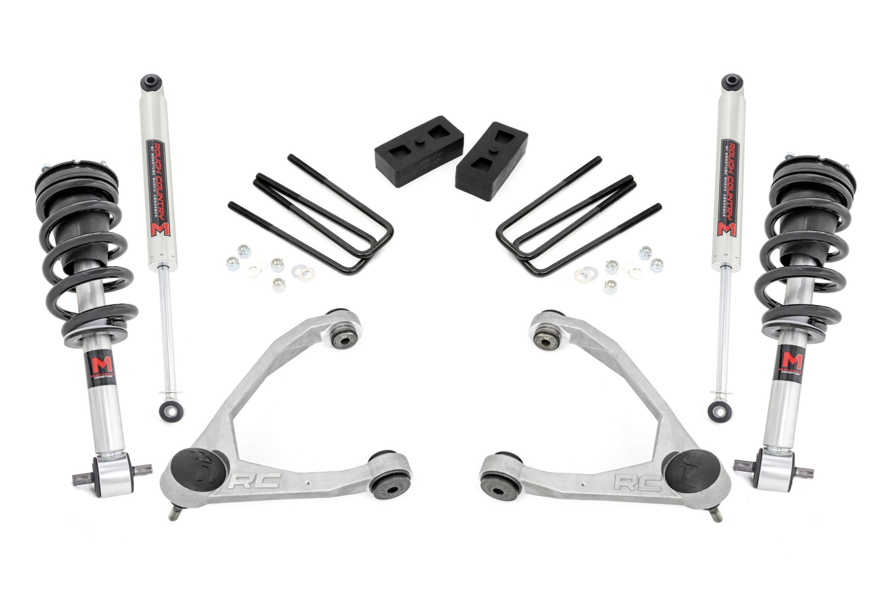 Rough Country 3.5 Inch Lift Kit | Cast Steel | M1 Strut | | Chevy/GMC 1500 (14-16)