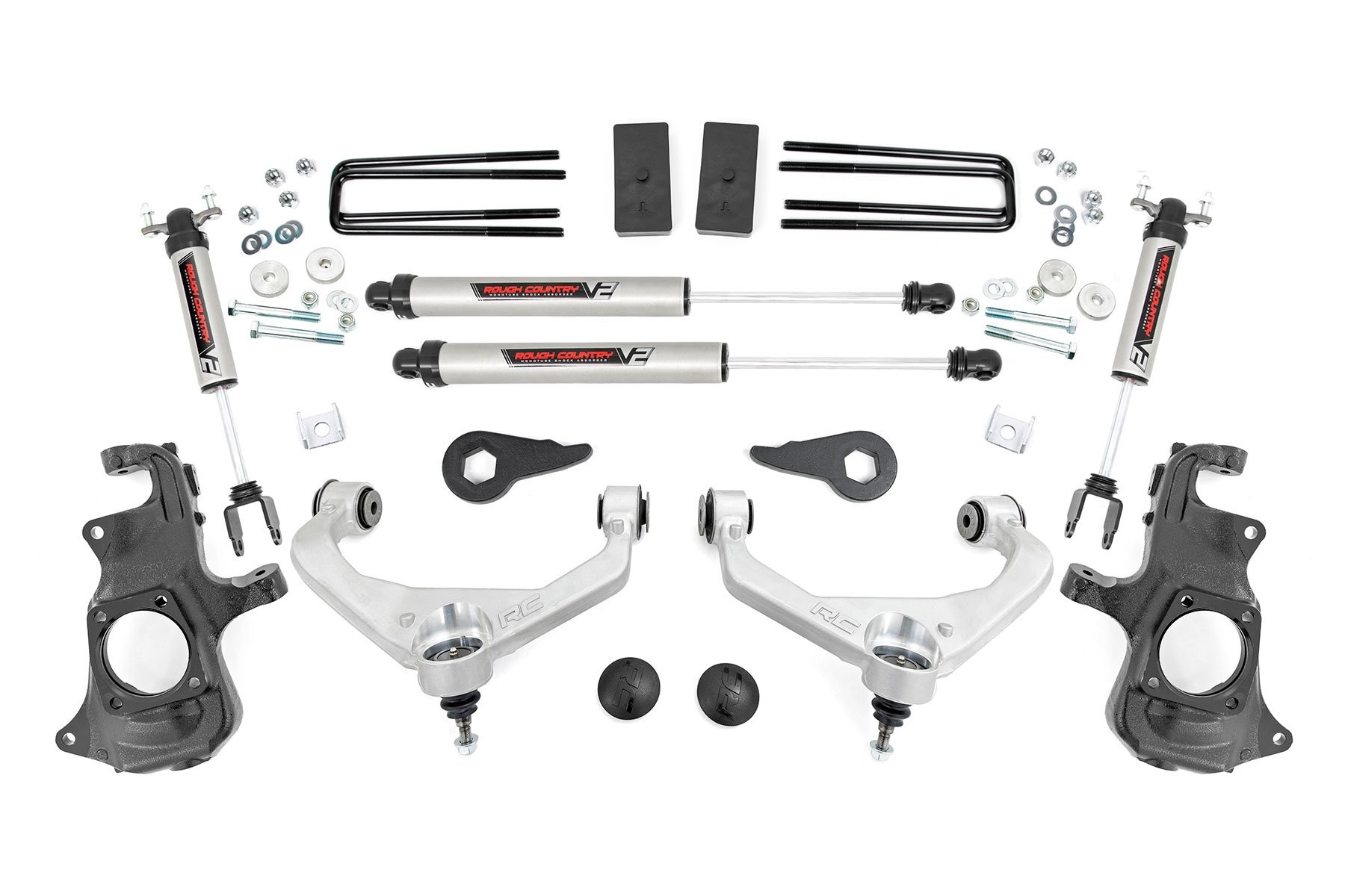 Rough Country 3.5 Inch Knuckle Lift Kit | V2 | w/ Overloads | Chevy/GMC 2500HD/3500HD (11-19)