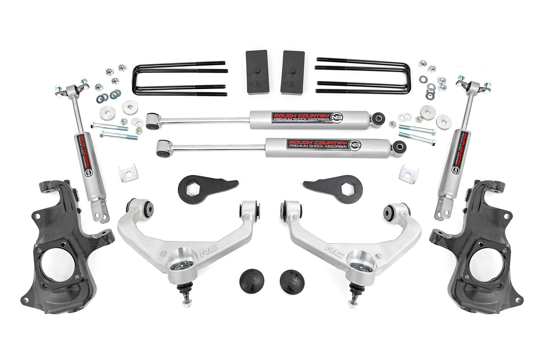 Rough Country 3.5 Inch Lift Kit | Knuckle | w/ Overloads | Chevy/GMC 2500HD/3500HD (11-19)