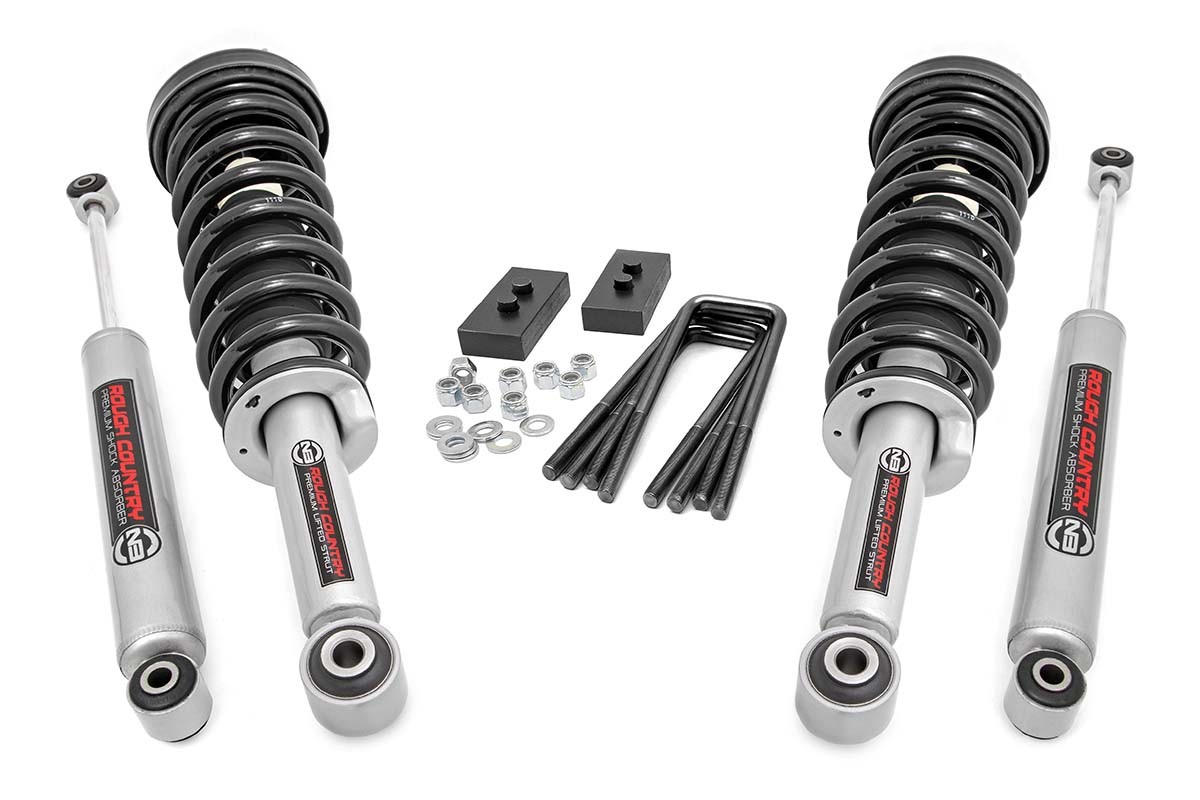 Rough Country 2 Inch Lift Kit N3 Struts/N3 Ford F-150 4WD (2009-2013)