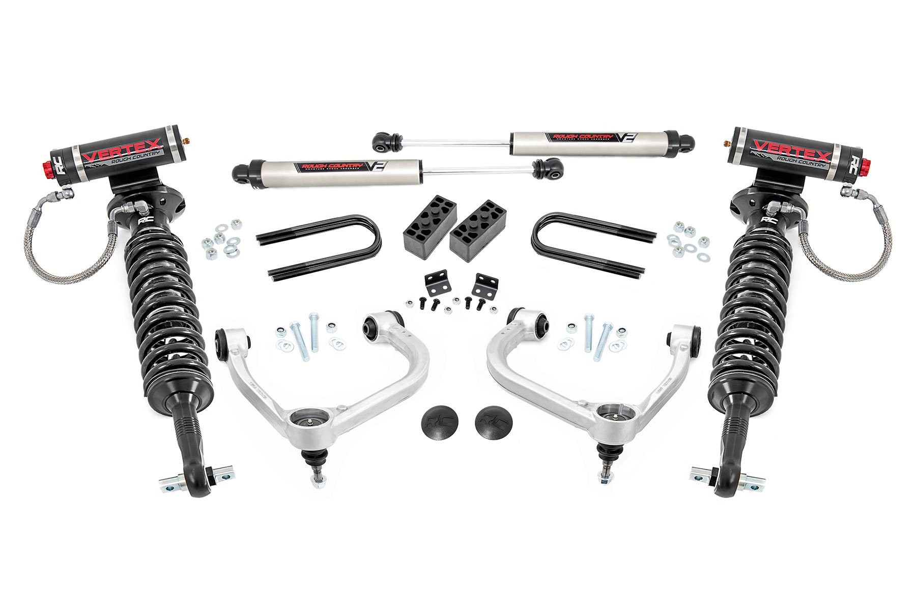 Rough Country 3 Inch Lift Kit | Fabbed UCA | Vertex/V2 | Ford F-150 4WD (2021-2025)