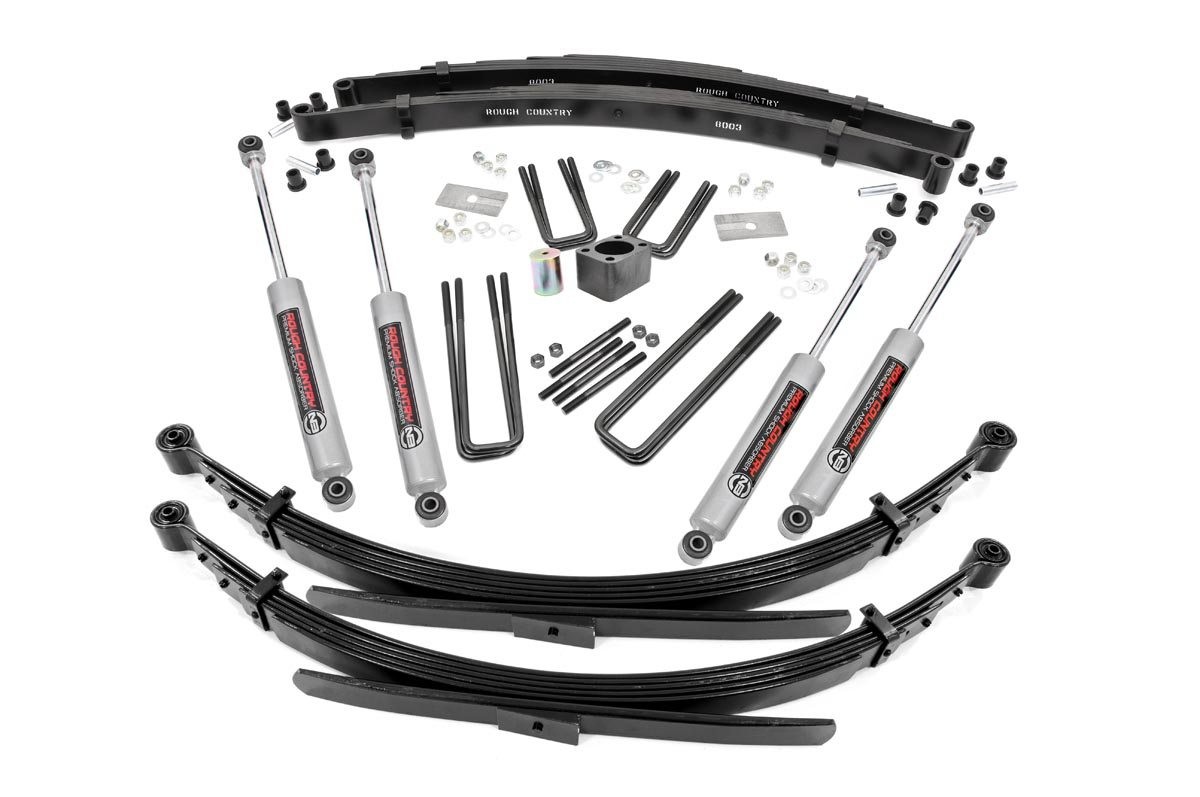 Rough Country 4 Inch Lift Kit | Rear Springs | Dodge W100 Truck/W200 Truck 4WD (1974-1977)