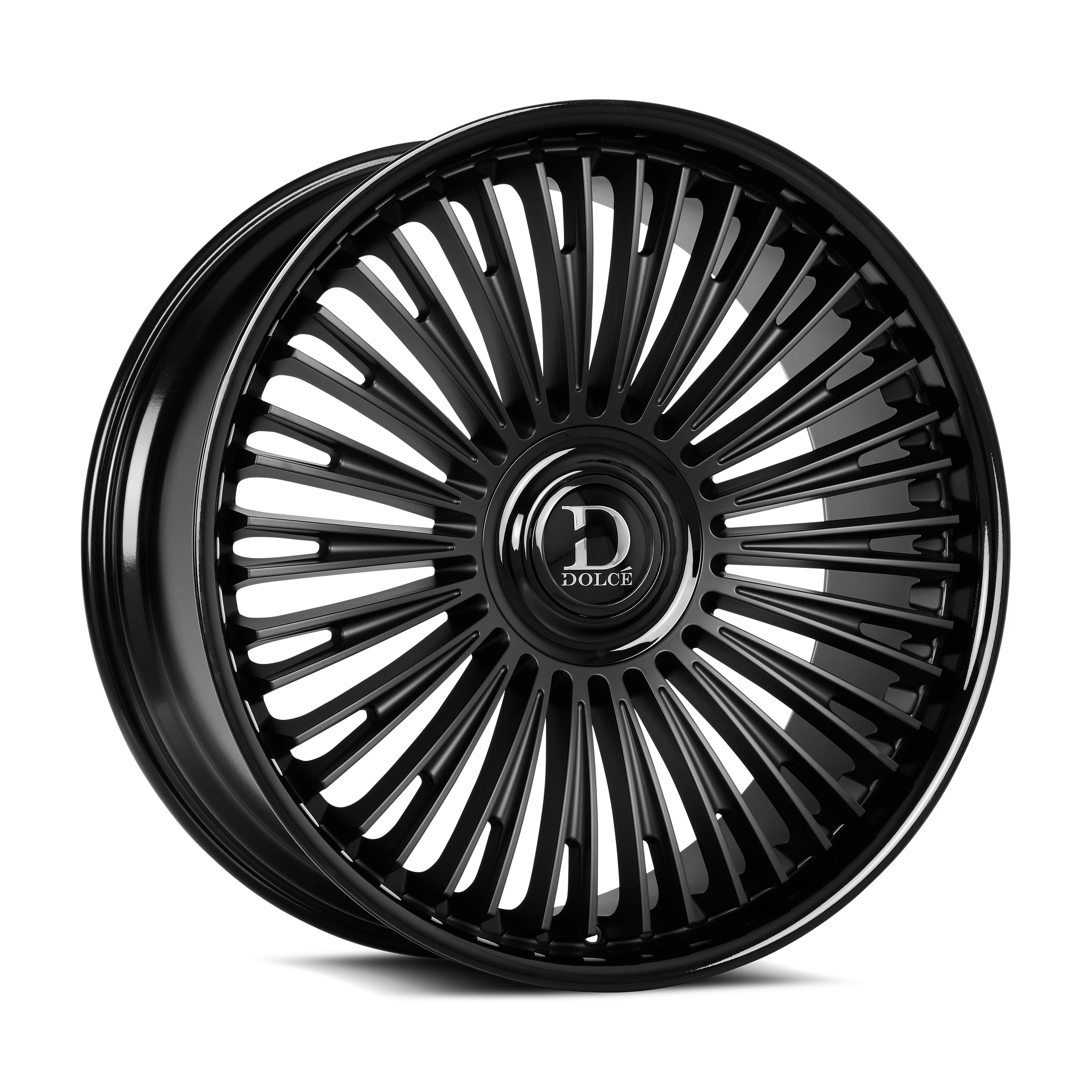Dolce Luxury Wheels Razzo Glossy Black Lip Matte Black Face 24x10 35mm Offset 6x135,6x139.7 (6x5.5)
