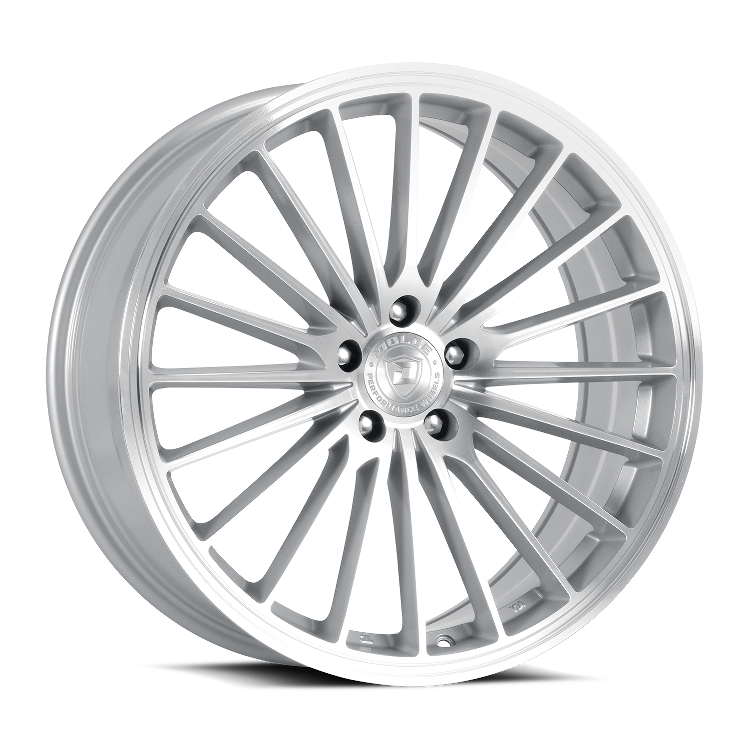 Dolce Performance Wheels Ghost Gloss Silver Machined Face 20x8.5 28mm Offset 5x120