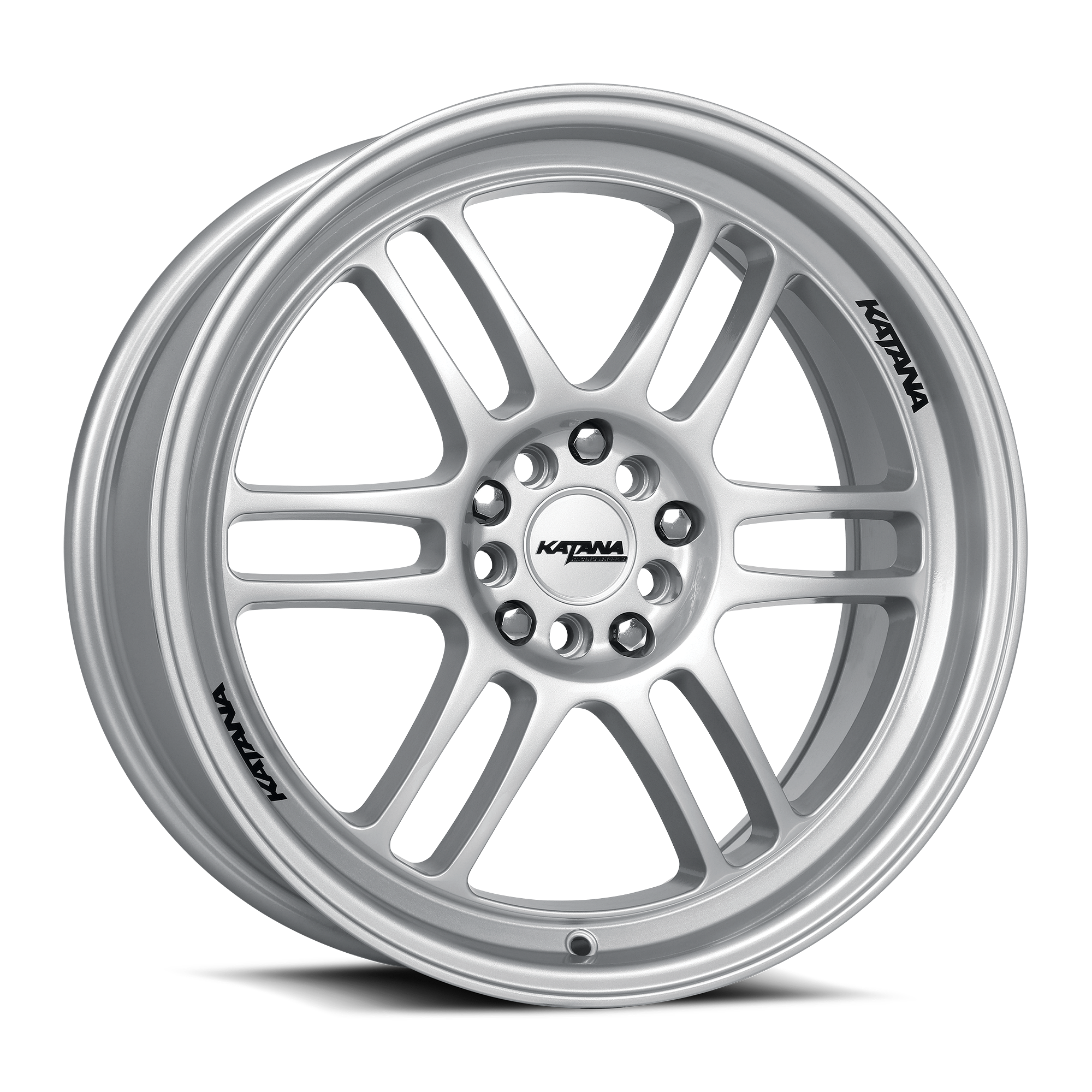 Katana Racing Wheels Kr02 Glossy Sliver 17x7.5 40mm Offset 4x100,4x114.3 (4x4.5)