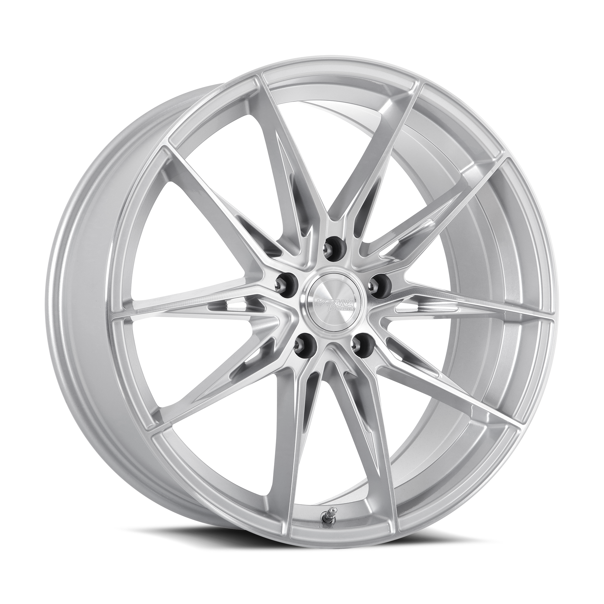 Katana Racing Wheels Kr10 Glossy Silver Machine Face 18x8 40mm Offset 5x120