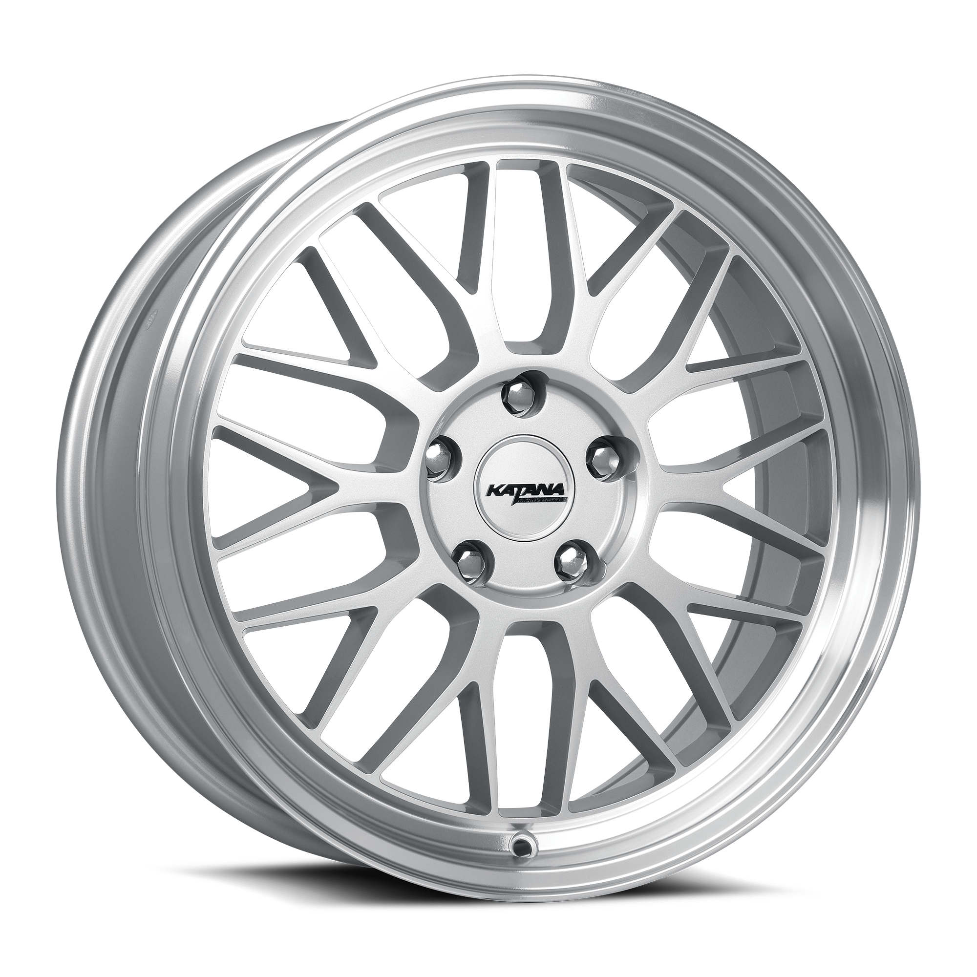 Katana Racing Wheels Kr06 Glossy Silver Machine Lip 18x8 40mm Offset 5x120