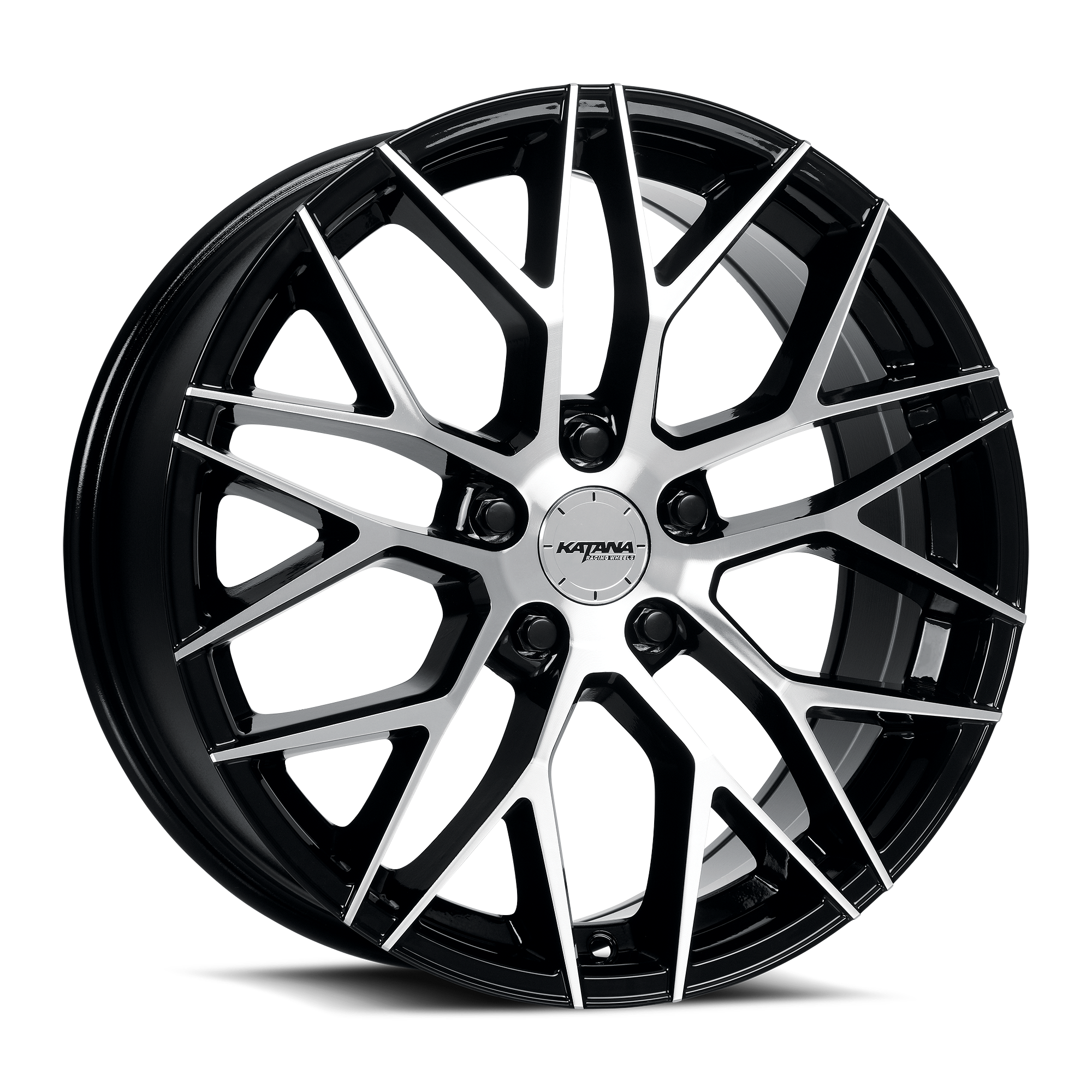 Katana Racing Wheels Kr01 Glossy Black Machined Face 20x8.5 40mm Offset 5x108