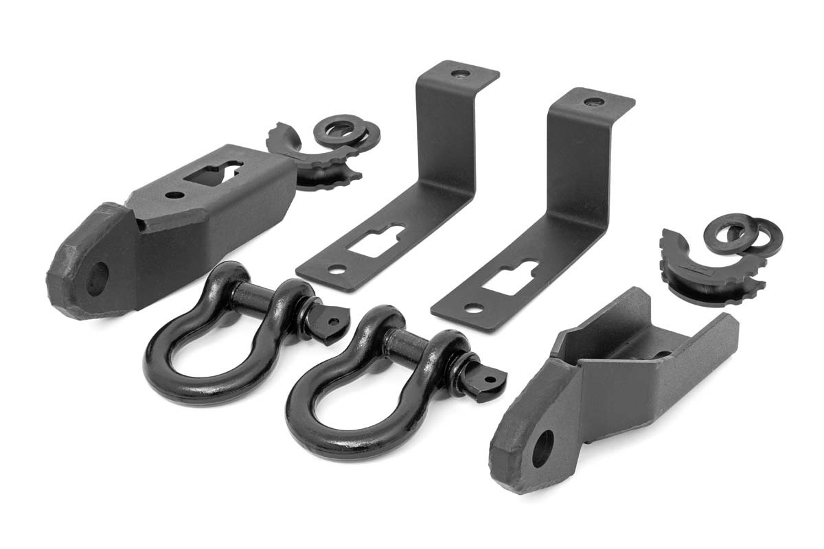 Rough Country Tow Hook Brackets | D-Ring Combo | Ford Ranger 2WD/4WD (2019-2023)