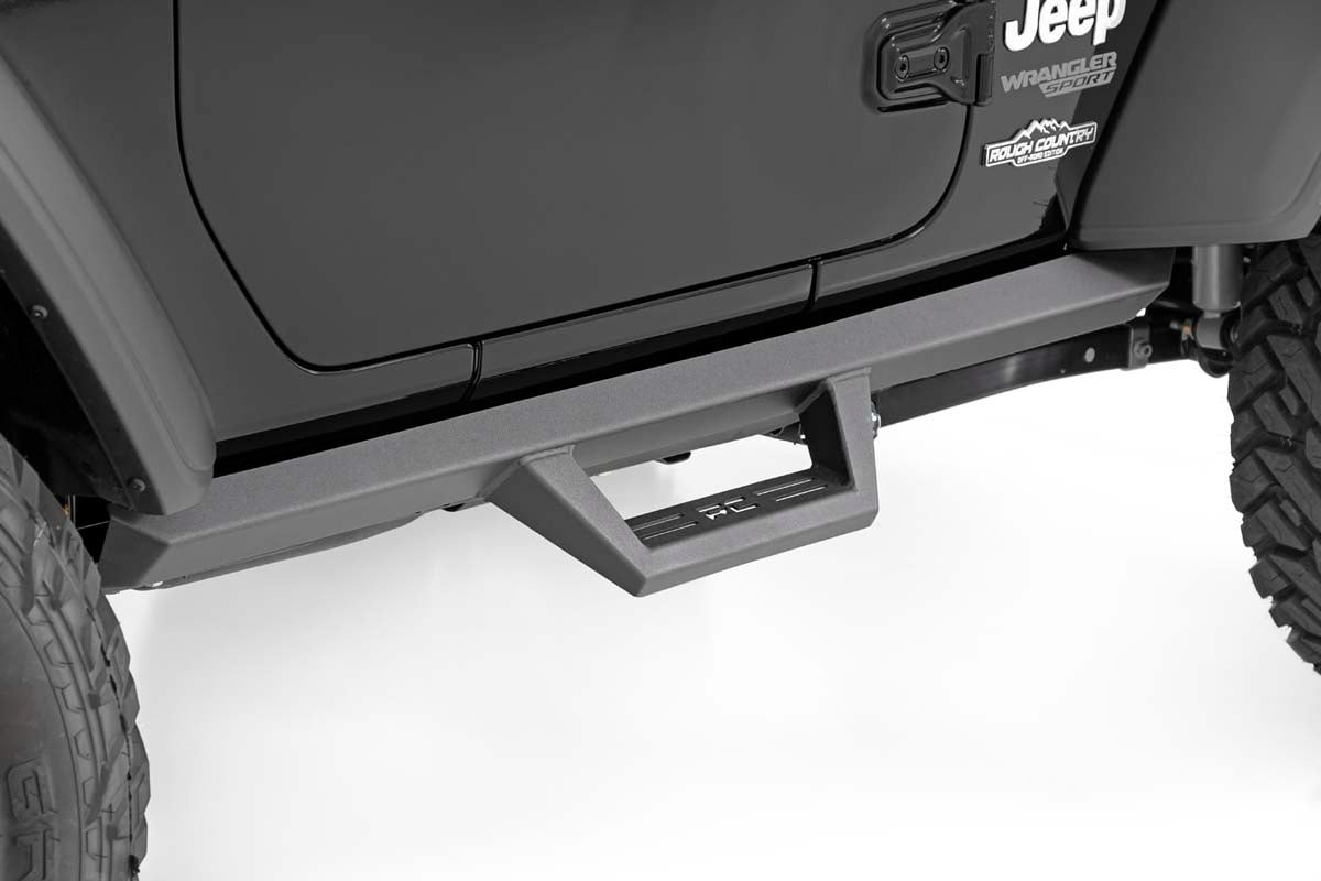 Rough Country Contoured Drop Steps | 2 Door | Jeep Wrangler JL 4WD (2018-2025)