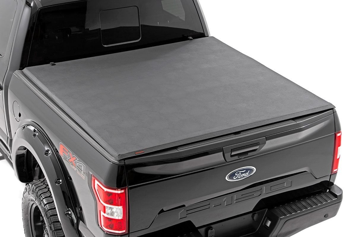 Rough Country Soft Tri-Fold Bed Cover | 6'7" Bed | Ford F-150 2WD/4WD (2009-2014)