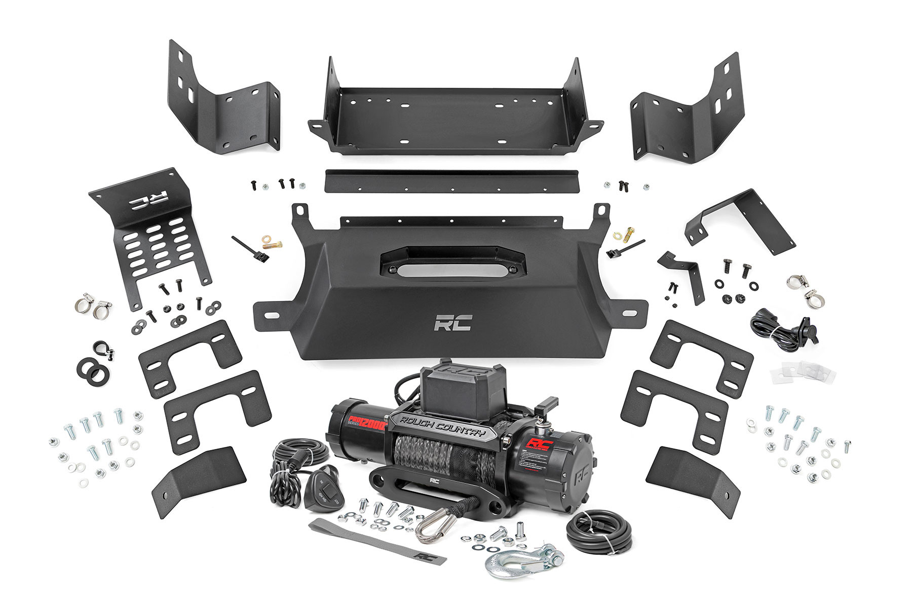 Rough Country Hidden Winch Mount | 12000S | Ford Bronco 4WD (2021-2025)