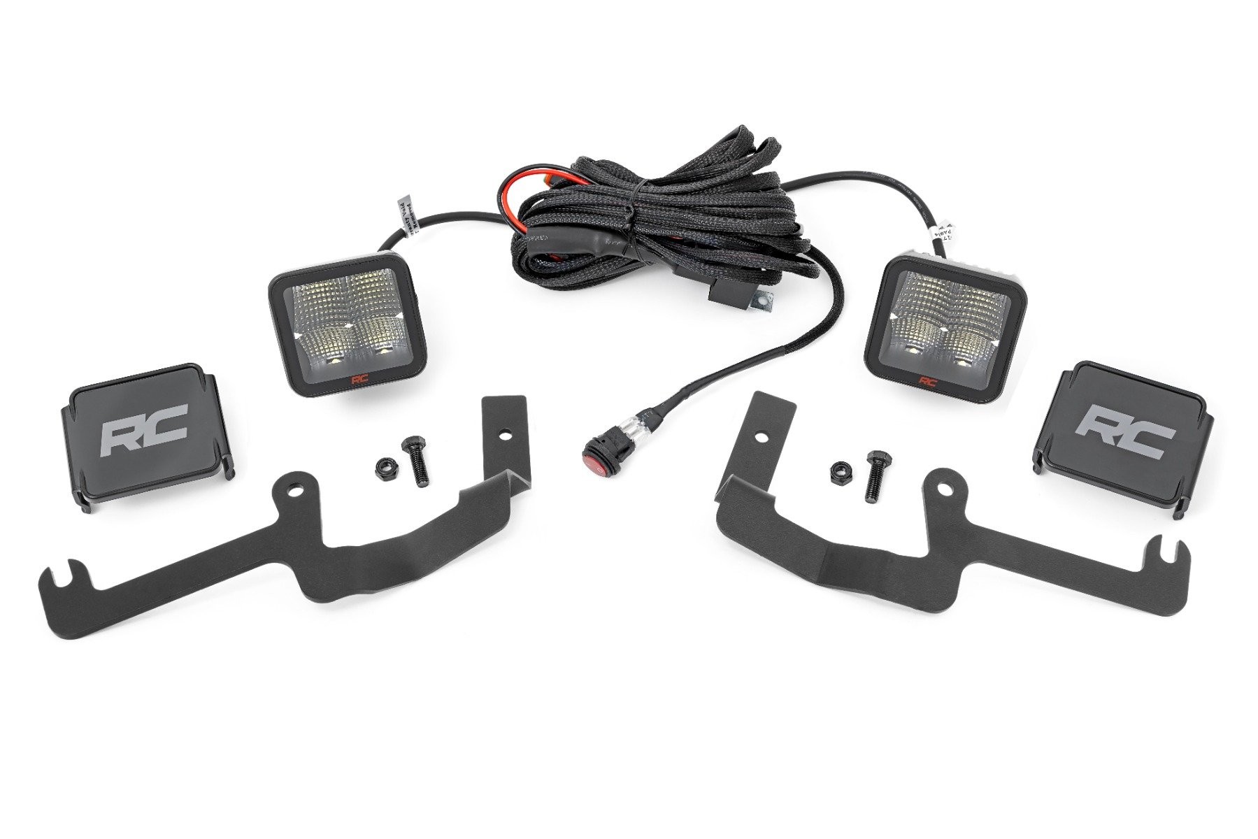 Rough Country LED Light Kit | Ditch Mount | 2" Spectrum Pair | Spot | Chevy Silverado 1500 (19-24)