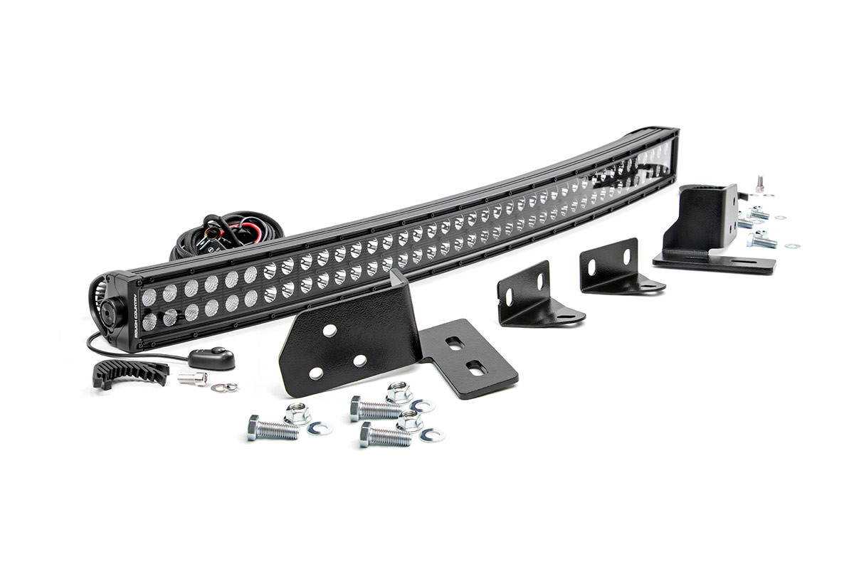 Rough Country LED Light  | Bumper Mount | 40" Black Dual Row | Ford F-250 Super Duty (11-16)