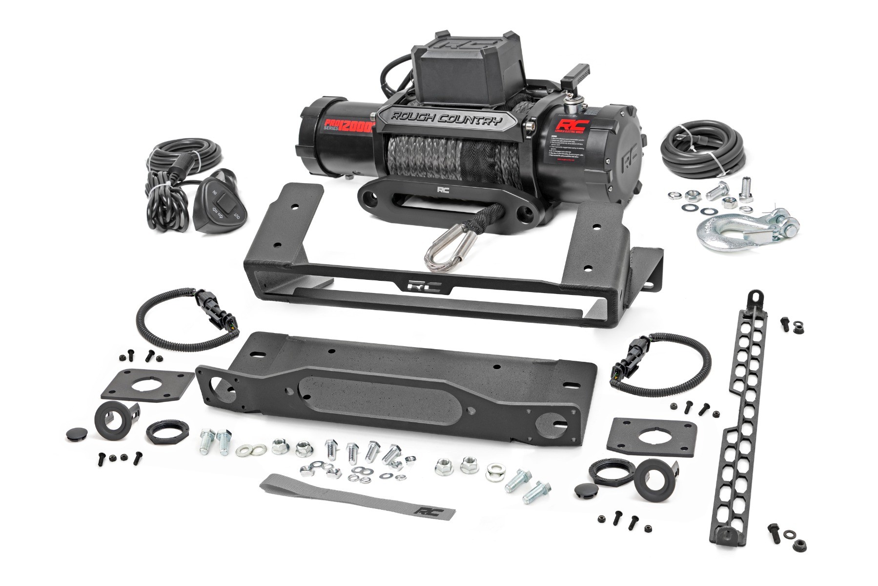 Rough Country High Winch Mount | All Models | 12000S | Ford Bronco 4WD (2021-2025)
