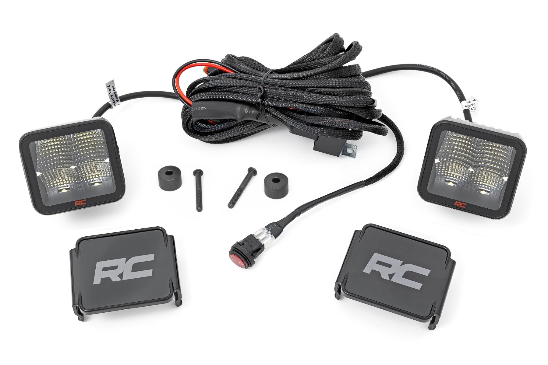 Rough Country LED Light Kit | Cowl Mount | 2" Spectrum Pair | Jeep Gladiator JT/Wrangler JL (18-25)