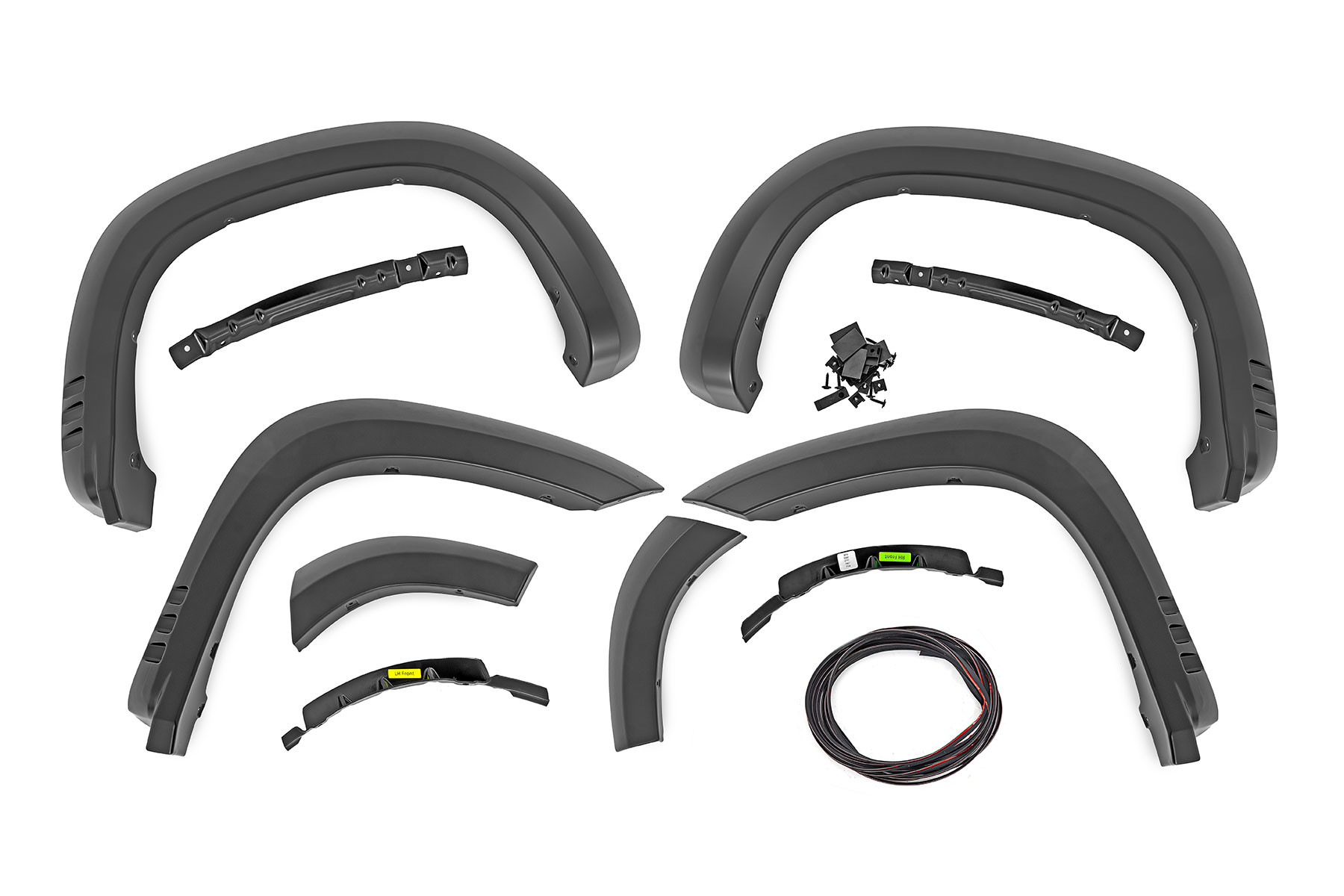 Rough Country Fender Flares | SF1 | GBA Black | Chevy Silverado 1500 2WD/4WD (2019-2025 & Classic)