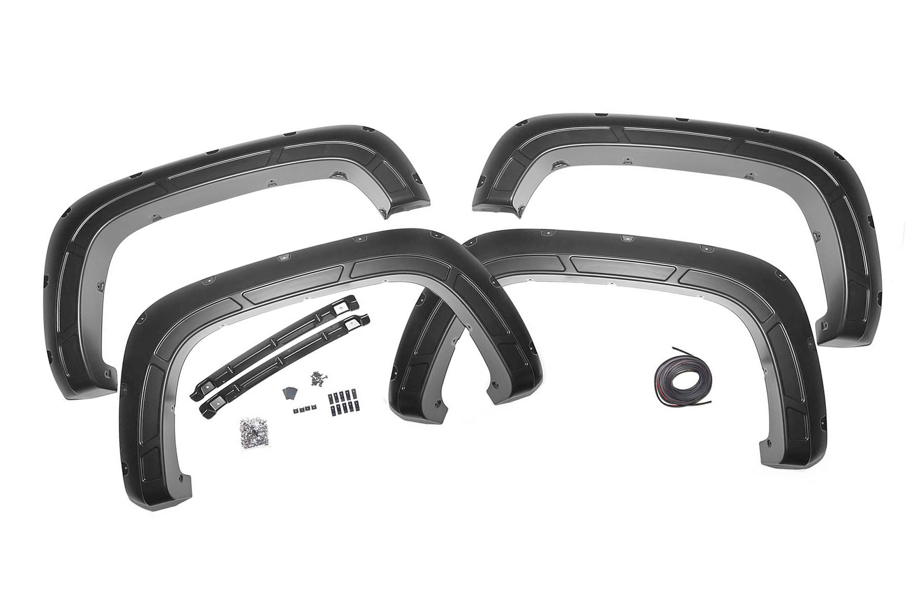 Rough Country Fender Flares | Defender | GBA Black | Chevy Silverado 2500 HD/3500 HD (20-25)