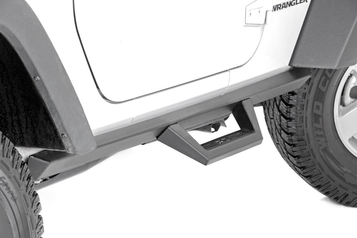 Rough Country Contoured Drop Steps | 2 Door | Jeep Wrangler JK 4WD (2007-2018)
