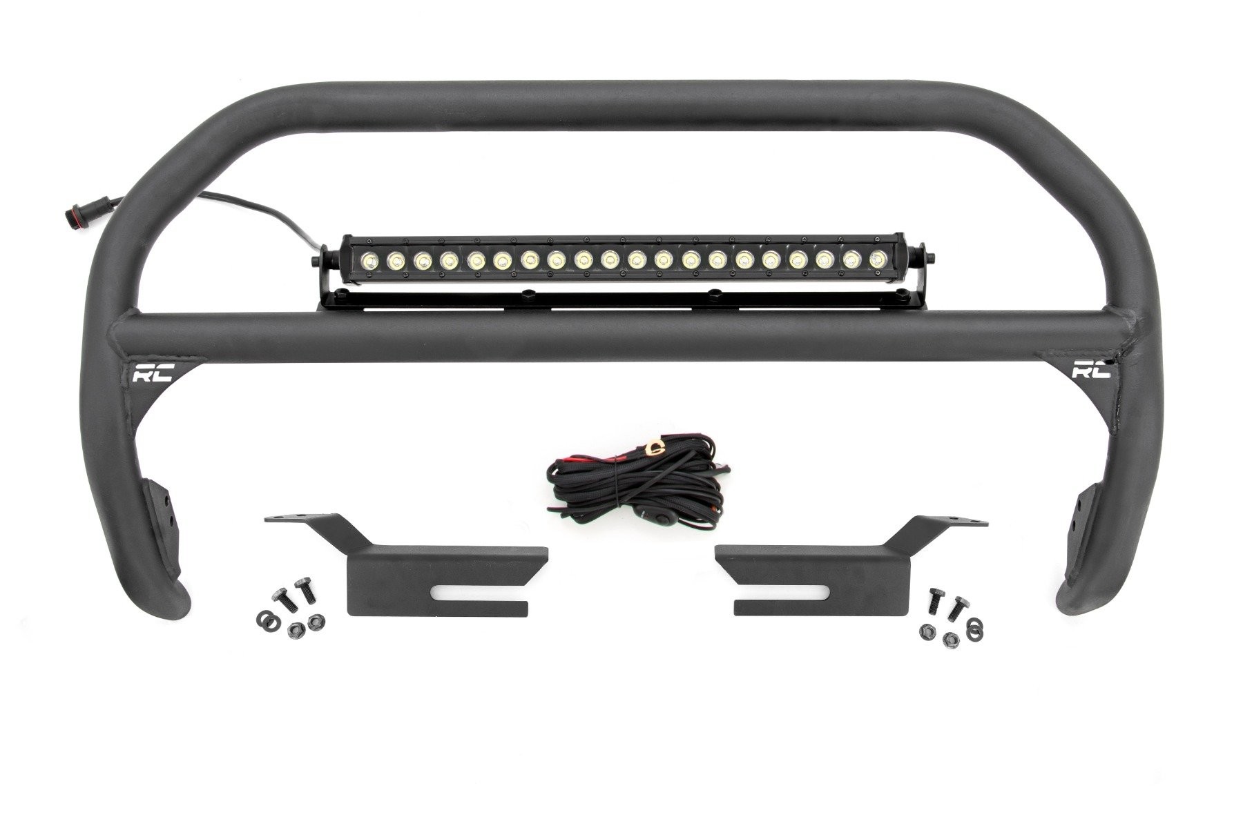 Rough Country Nudge Bar | 20 Inch Black Single Row LED | Ford Bronco 4WD (2021-2025)