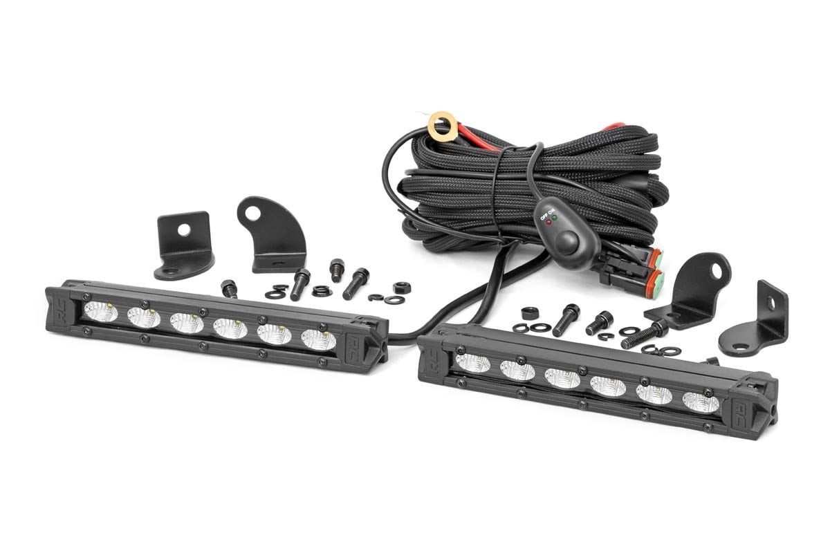 Rough Country 6 Inch Black Series LED Light Bar | Slim Line | Pair