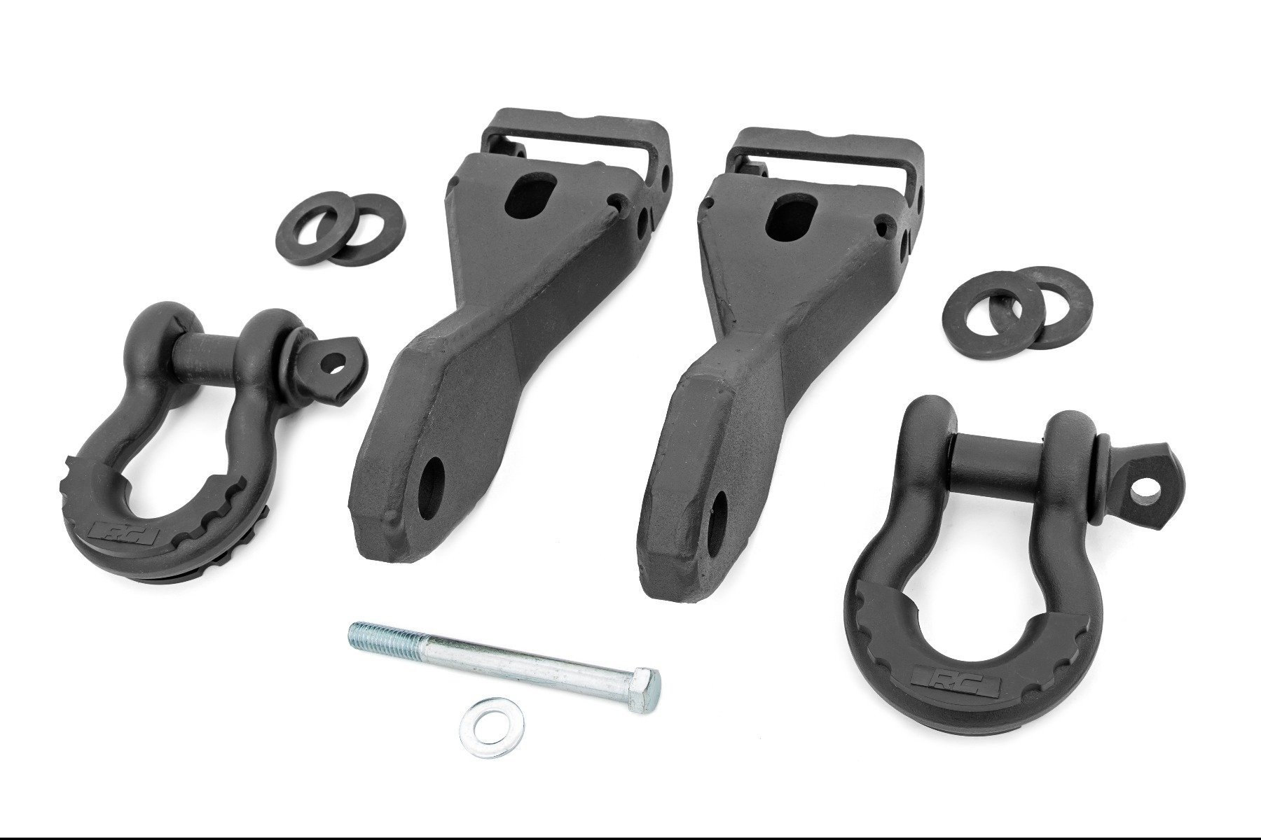 Rough Country Tow Hook Brackets | D-Ring Combo | Chevy Silverado 1500 2WD/4WD (2014-2018 & Classic)