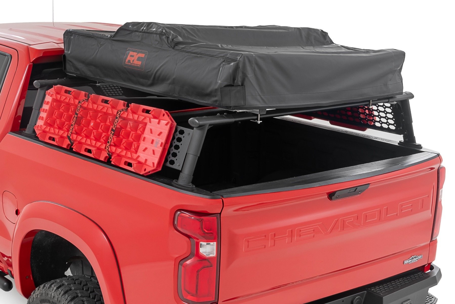 Rough Country Bed Rack | Half Rack | Aluminum | Chevy Silverado 1500 2WD/4WD (2019-2025 & Classic)