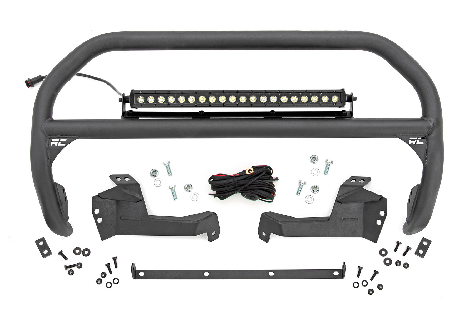 Rough Country Nudge Bar | 20 Inch Black Single Row LED | Ford Bronco Sport 4WD (2021-2025)