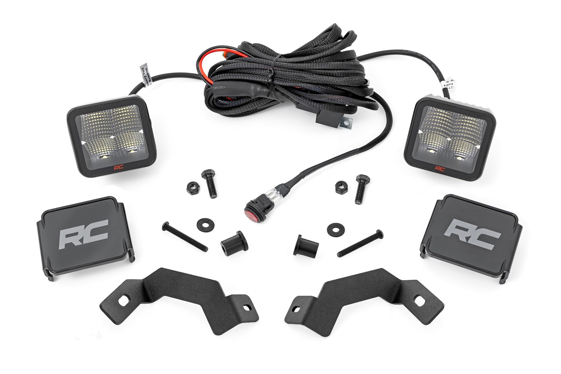 Rough Country LED Light Kit | Ditch Mount | 2" Spectrum Pair | Spot | Toyota Land Cruiser (24-25)