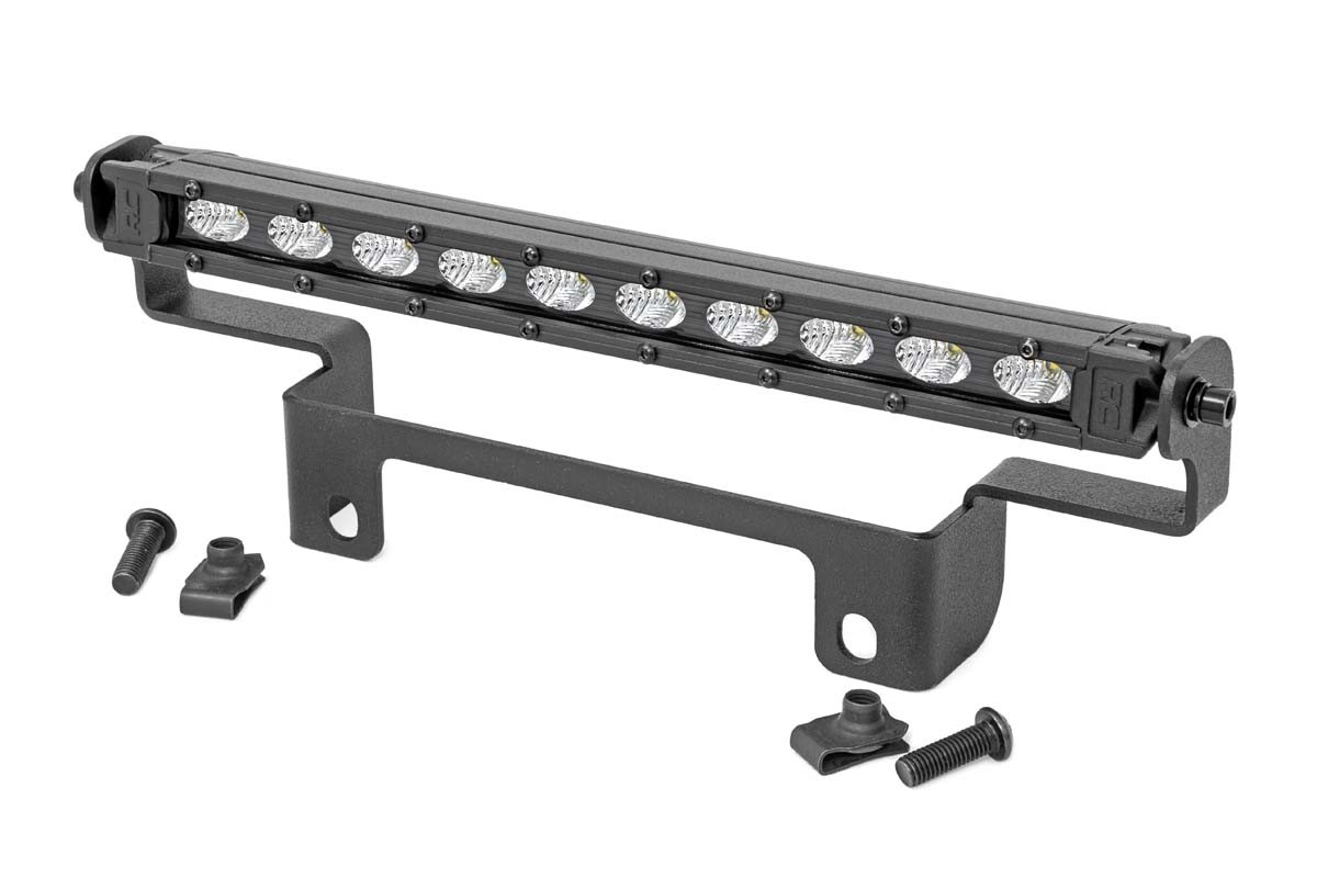 Rough Country LED Light Kit | Bumper Mount | 10" Black Slimline | Honda Pioneer 1000
