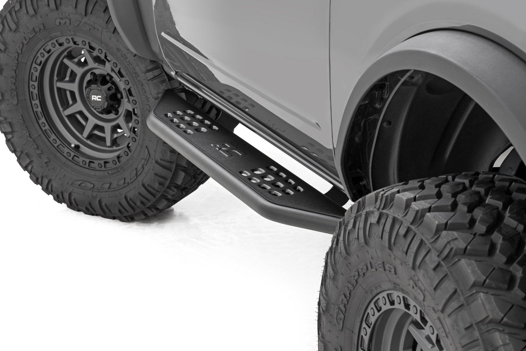 Rough Country OV2 Running Boards | Side Step Bars | 2-Door | Ford Bronco (2 Door) (21-25)