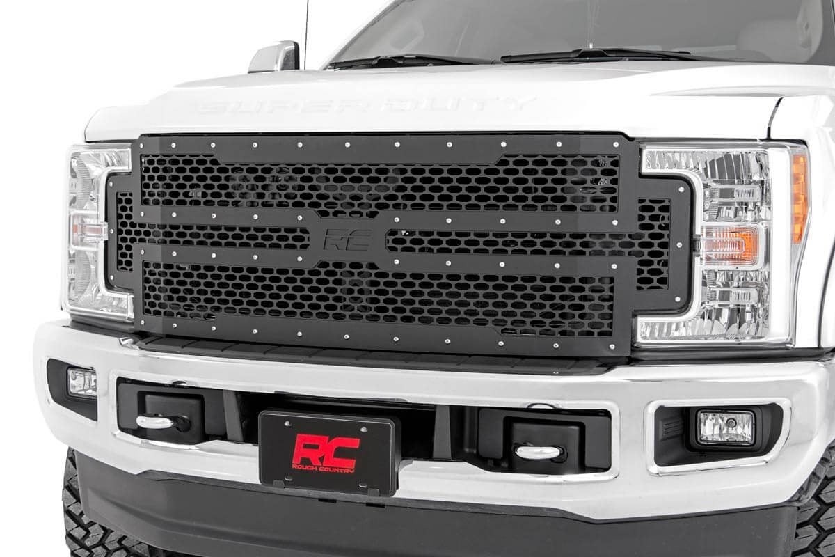 Rough Country Mesh Grille | Ford F-250/F-350 Super Duty 2WD/4WD (2017-2019)