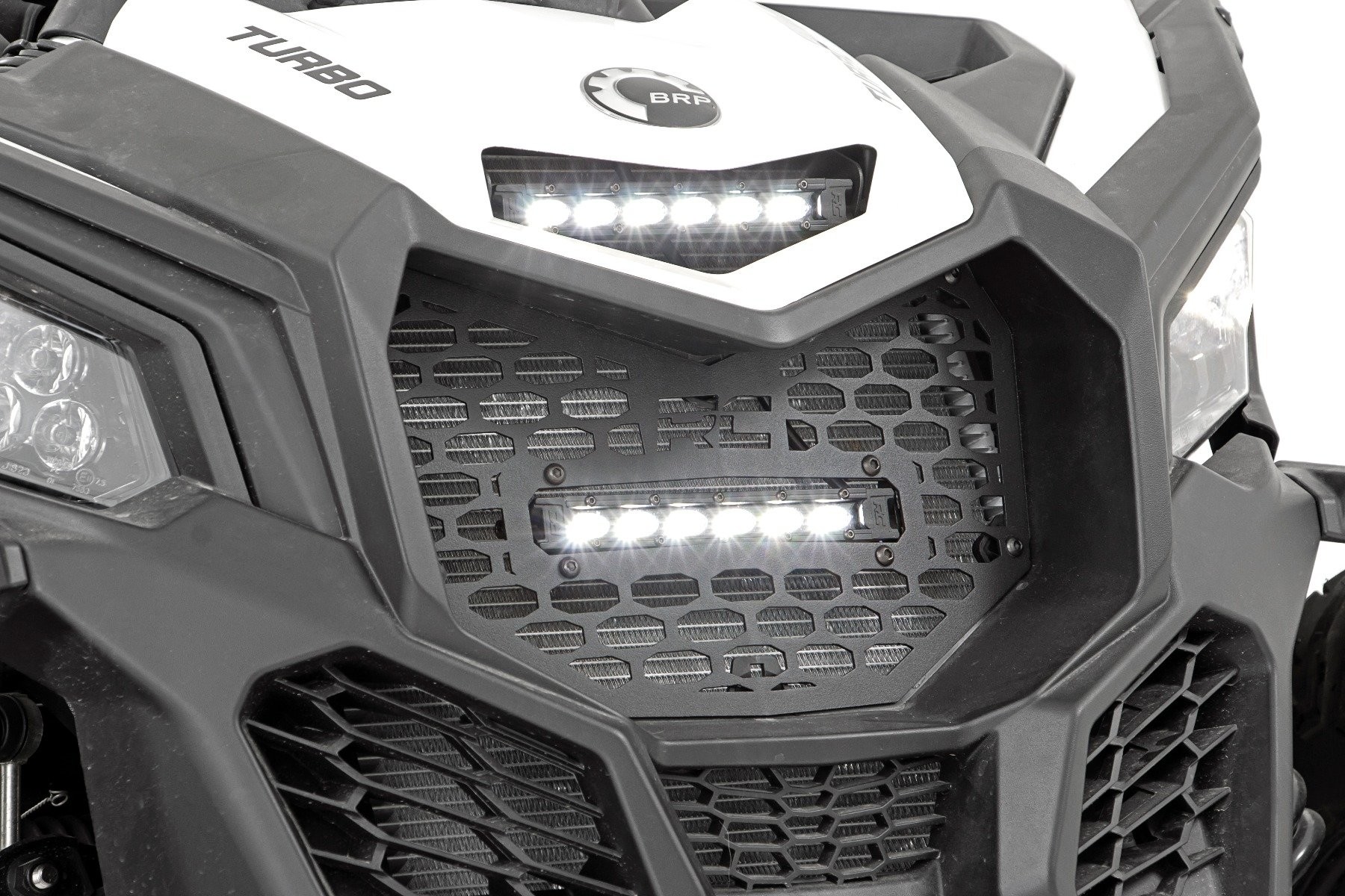 Rough Country LED Light Kit | Grille Mount | 6" Black Slimline | Can-Am Maverick X3