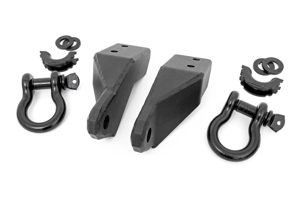 Rough Country Tow Hook Brackets | D-Ring | Bull Bar Sup | Toyota Tundra 2WD/4WD (2007-2021)