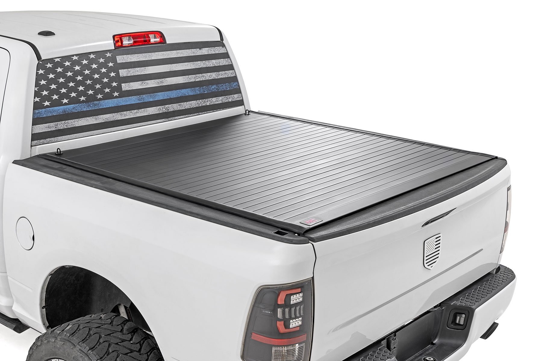 Rough Country Hard Roll Up Bed Cover | 5'7" Bed | Ram 1500 (10-18)/2500 (10-25)