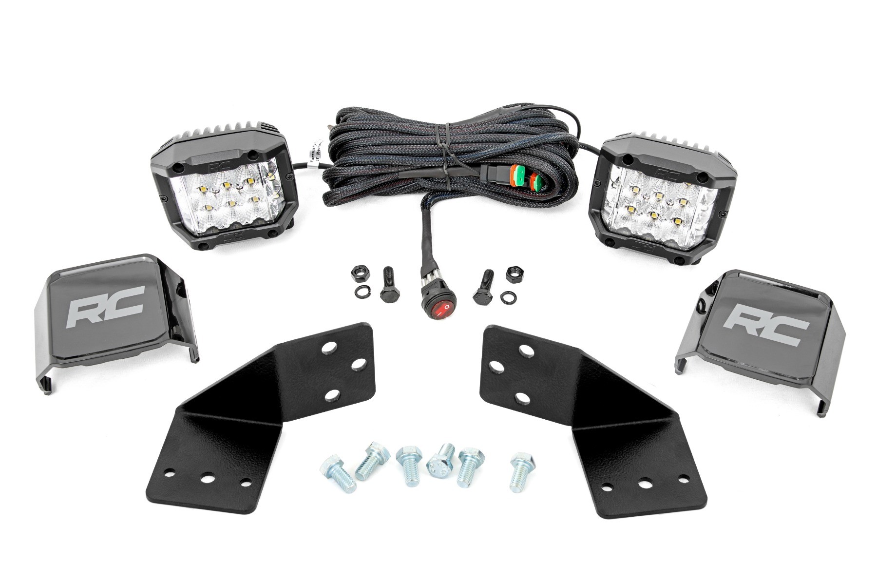 Rough Country LED Light Kit | Rear Mount | 3" Chrome Pair | Wide Angle | CFMOTO UFORCE 1000