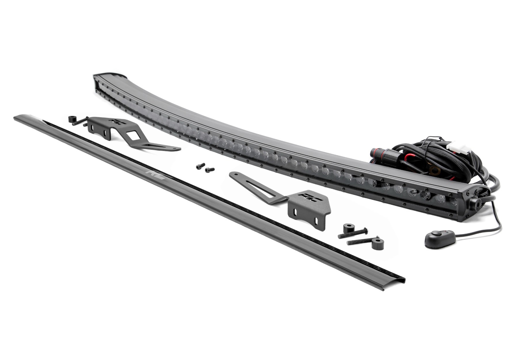 Rough Country LED Light Kit | 50 Inch Curved | Single Row Black Series | Roof Mount | Toyota FJ Cruiser (07-14)