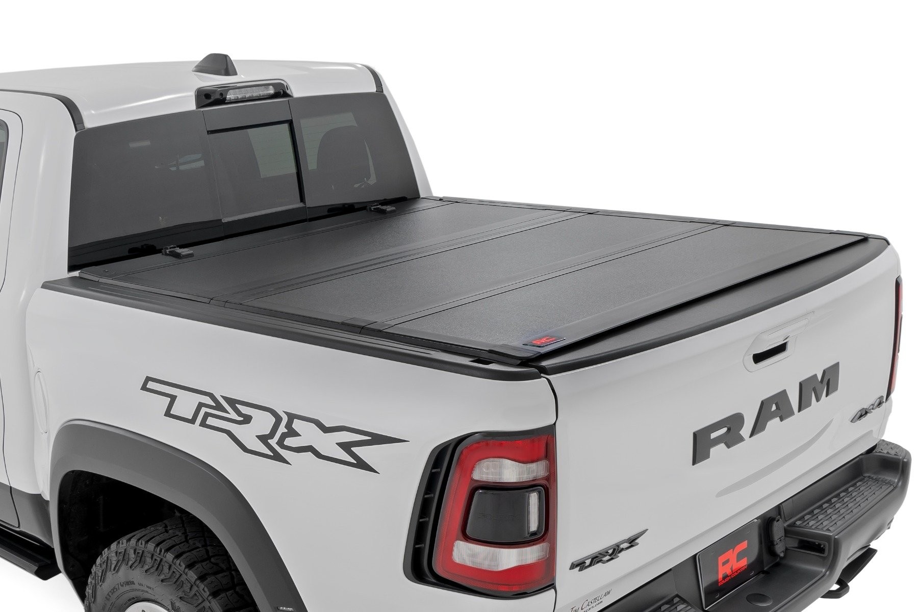 Rough Country Hard Tri-Fold Flip Up Bed Cover | 6'4" | Ram 1500 (19-25)/1500 TRX (21-24)