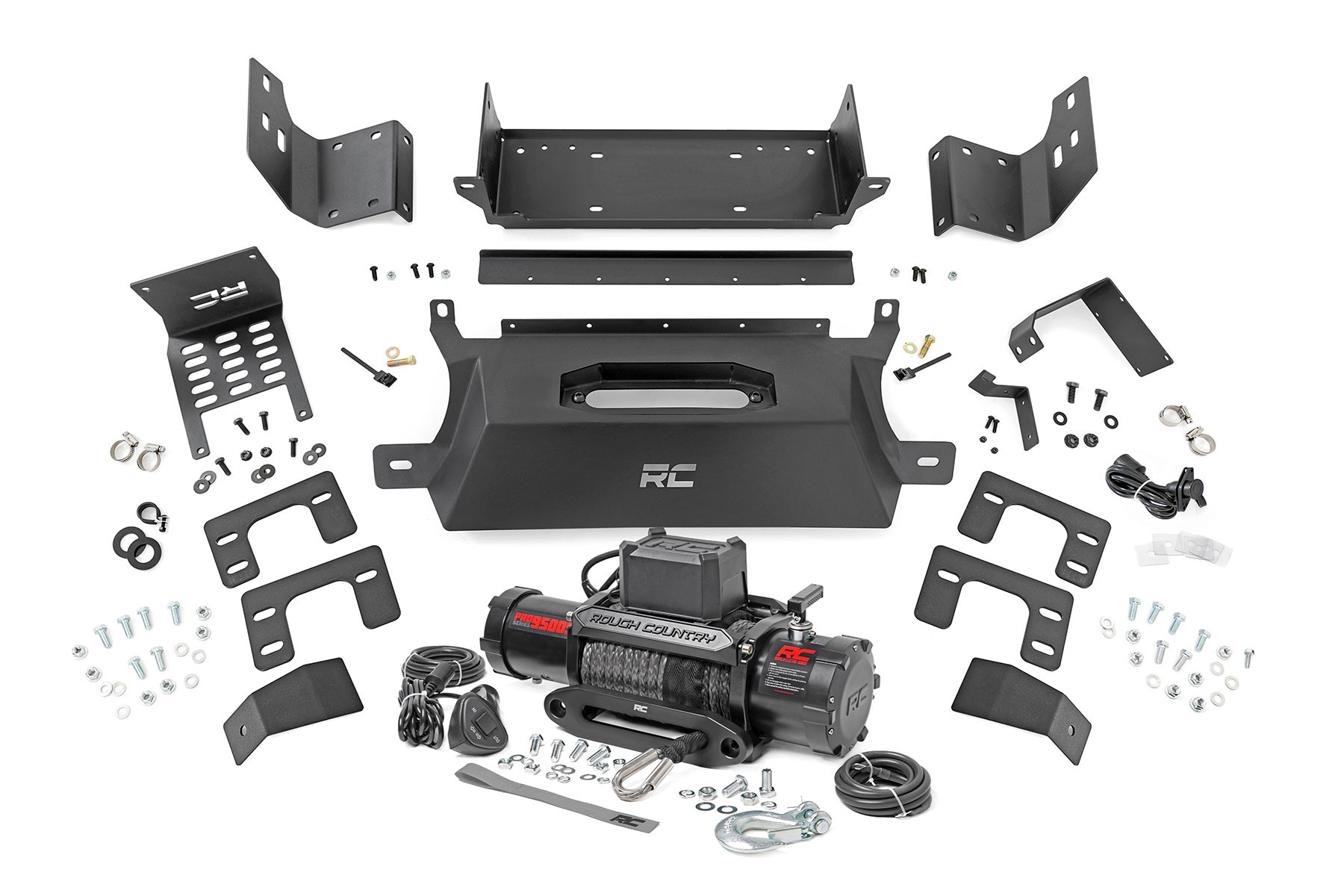 Rough Country Hidden Winch Mount | 9500S | Ford Bronco 4WD (2021-2025)