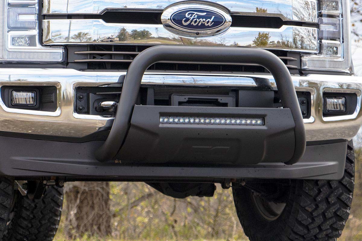 Rough Country Black LED Bull Bar | Ford F-250 Super Duty 2WD/4WD (2017-2022)