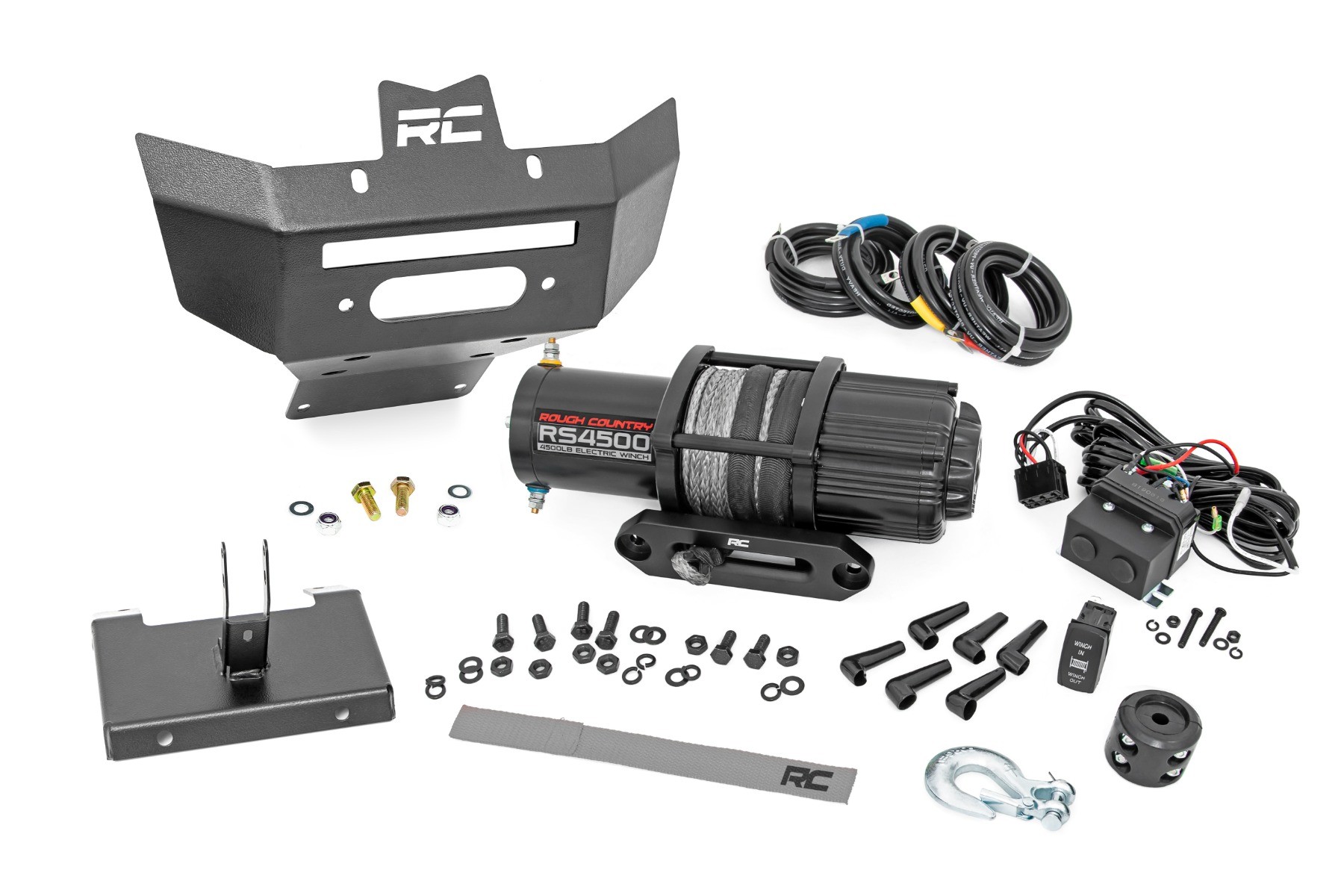 Rough Country Winch Bumper | 4500-Lb Winch | Synthetic Rope | Can-Am Renegade 1000/Renegade 500