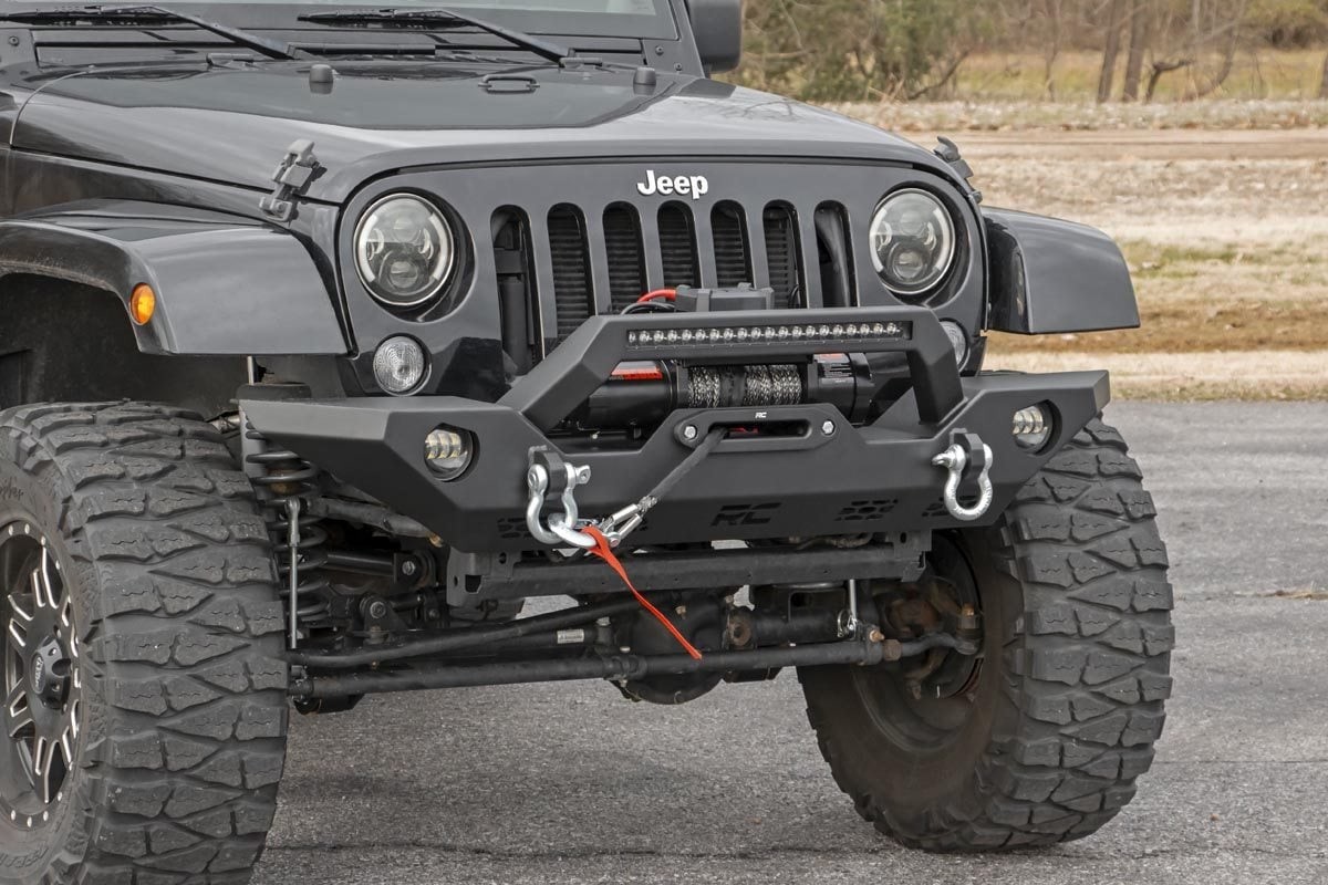 Rough Country Front Bumper | Sport | OE Fog | Jeep Gladiator JT/Wrangler JK & JL/Wrangler Unlimited 4WD