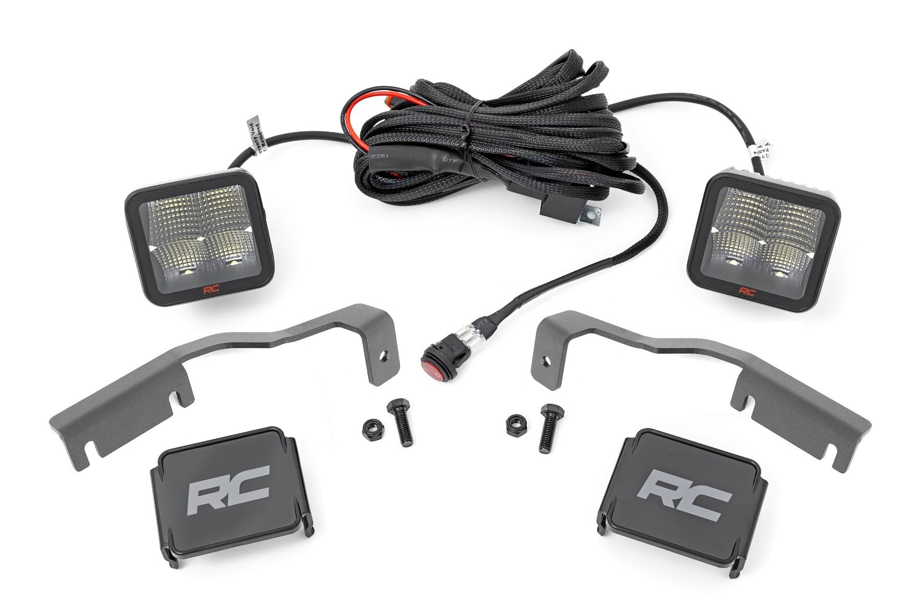 Rough Country LED Light Kit | Ditch Mount | 2" Spectrum Pair | Spot | Nissan Frontier (22-25)