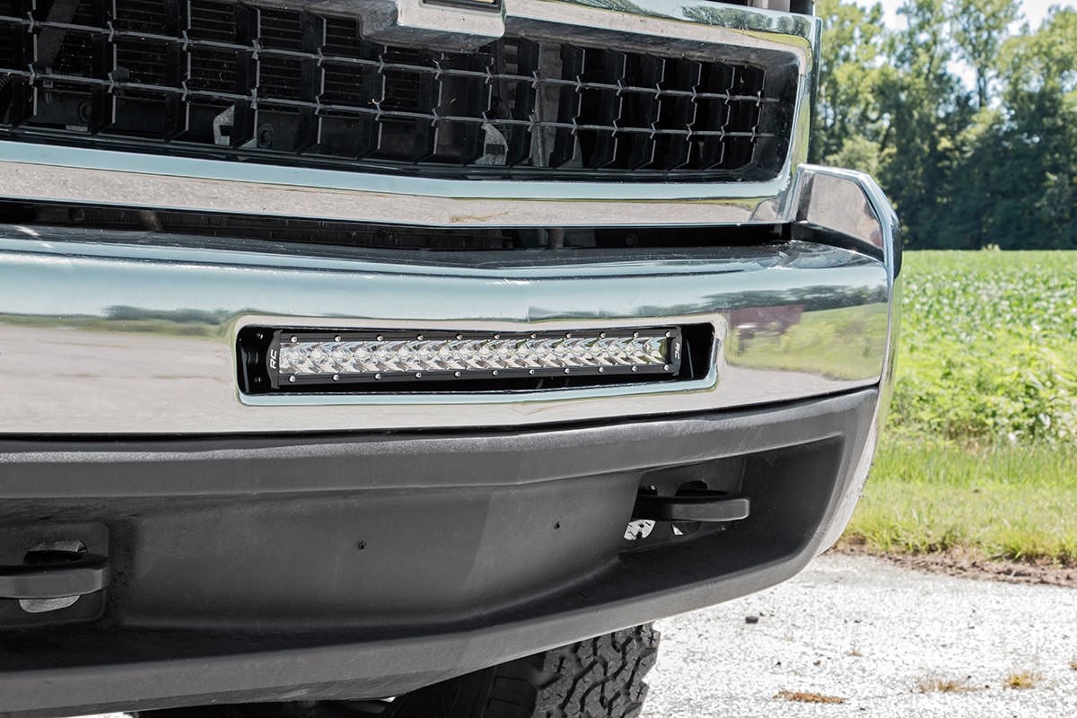 Rough Country LED Light Mount | Bumper | 20" | Chevy Silverado 1500 (07-13)/Silverado 2500 HD (07-10)