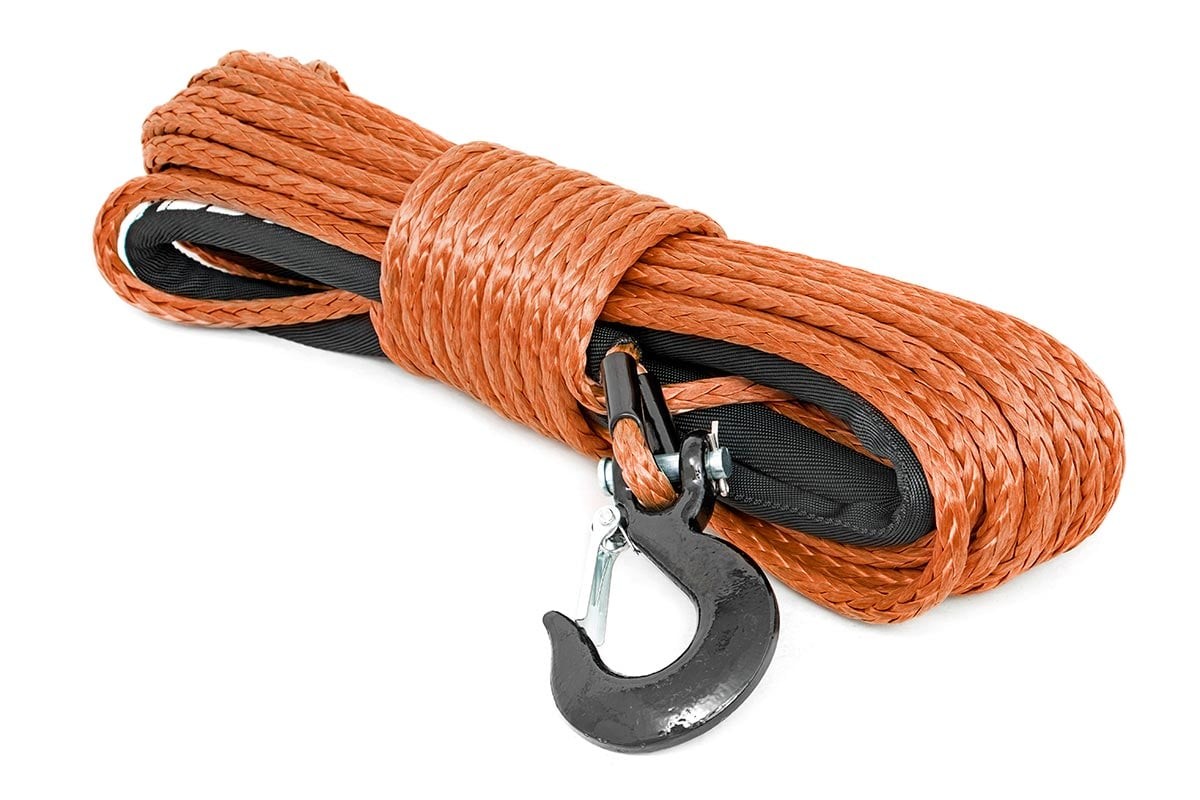 Rough Country Synthetic Rope | 3/8 Inch | 85 Ft | Orange